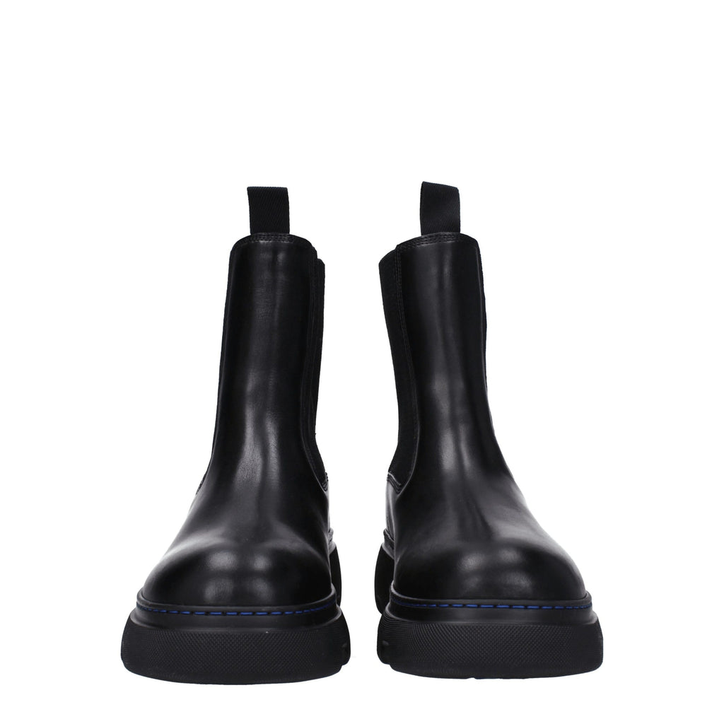 Burberry Schwarze Leder-Stiefeletten