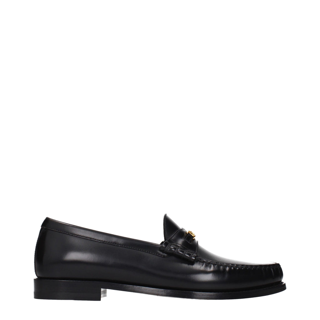 Celine Schwarze Leder Loafer zum Hineinschlüpfen