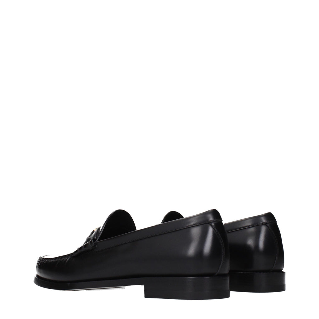 Celine Schwarze Leder Loafer zum Hineinschlüpfen