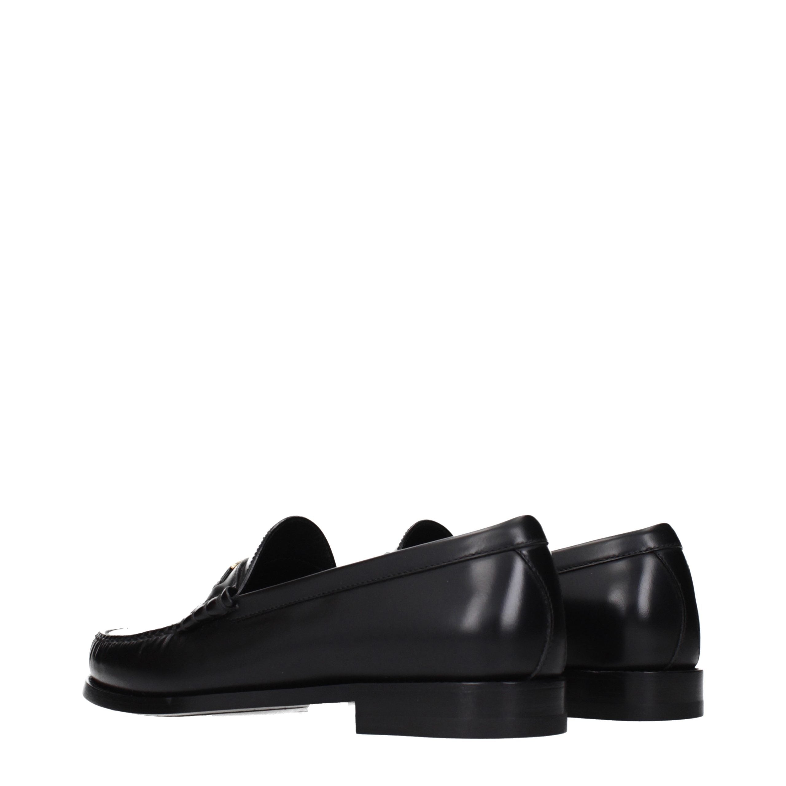 Celine Schwarze Leder Loafer zum Hineinschlüpfen