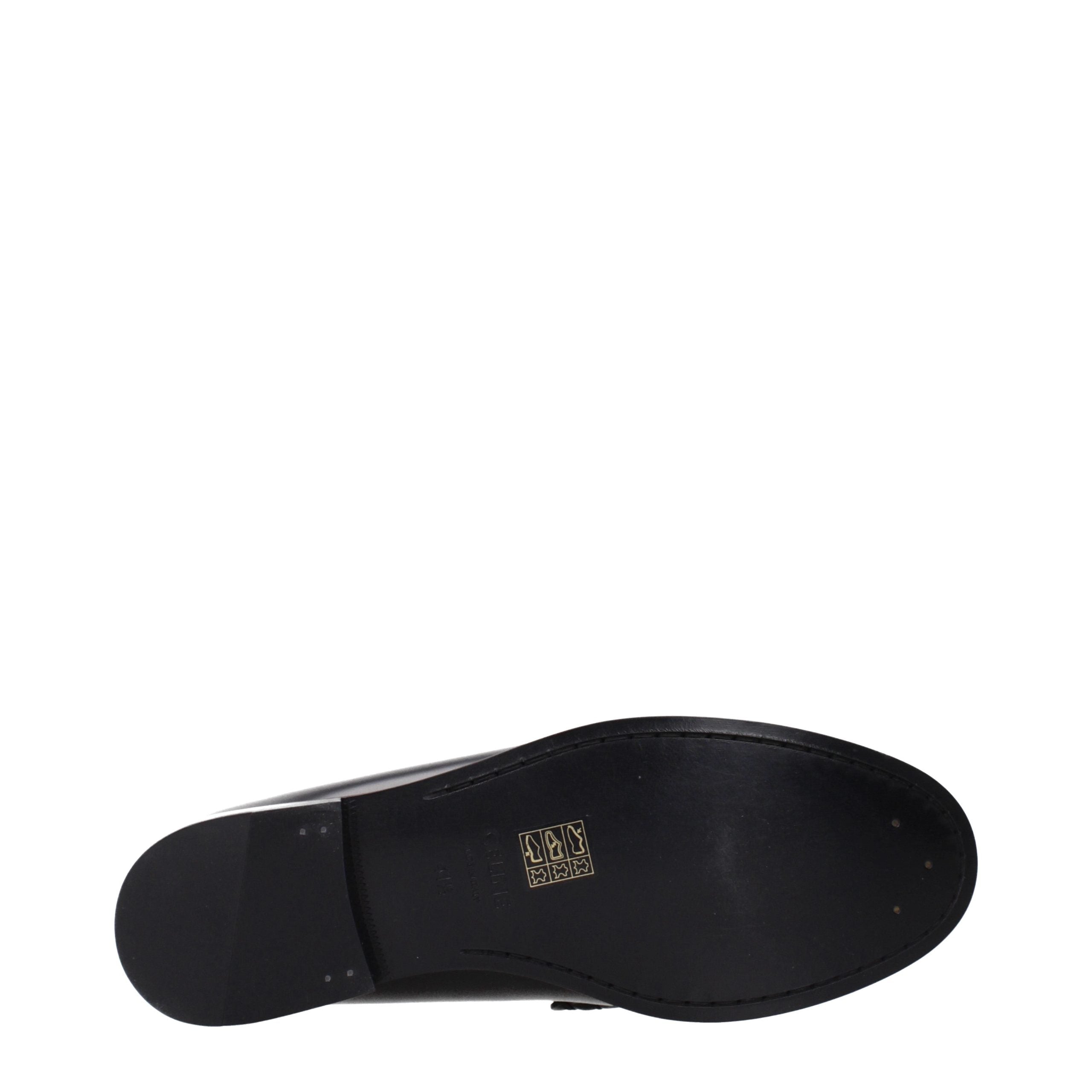 Celine Schwarze Leder Loafer zum Hineinschlüpfen