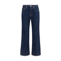 Khaite Blaue Baumwoll-Jeans mit ausgestelltem Bein