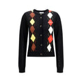Ganni Schwarzer Baumwollcardigan