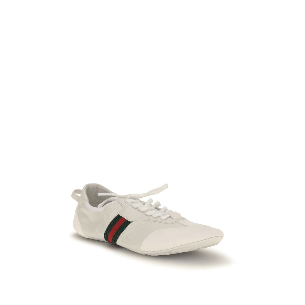 Gucci Weiße Low-Top-Sneaker aus Kalbsleder Bos Taurus