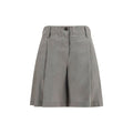 Brunello Cucinelli Zweifarbige Leinen-Bermudashorts