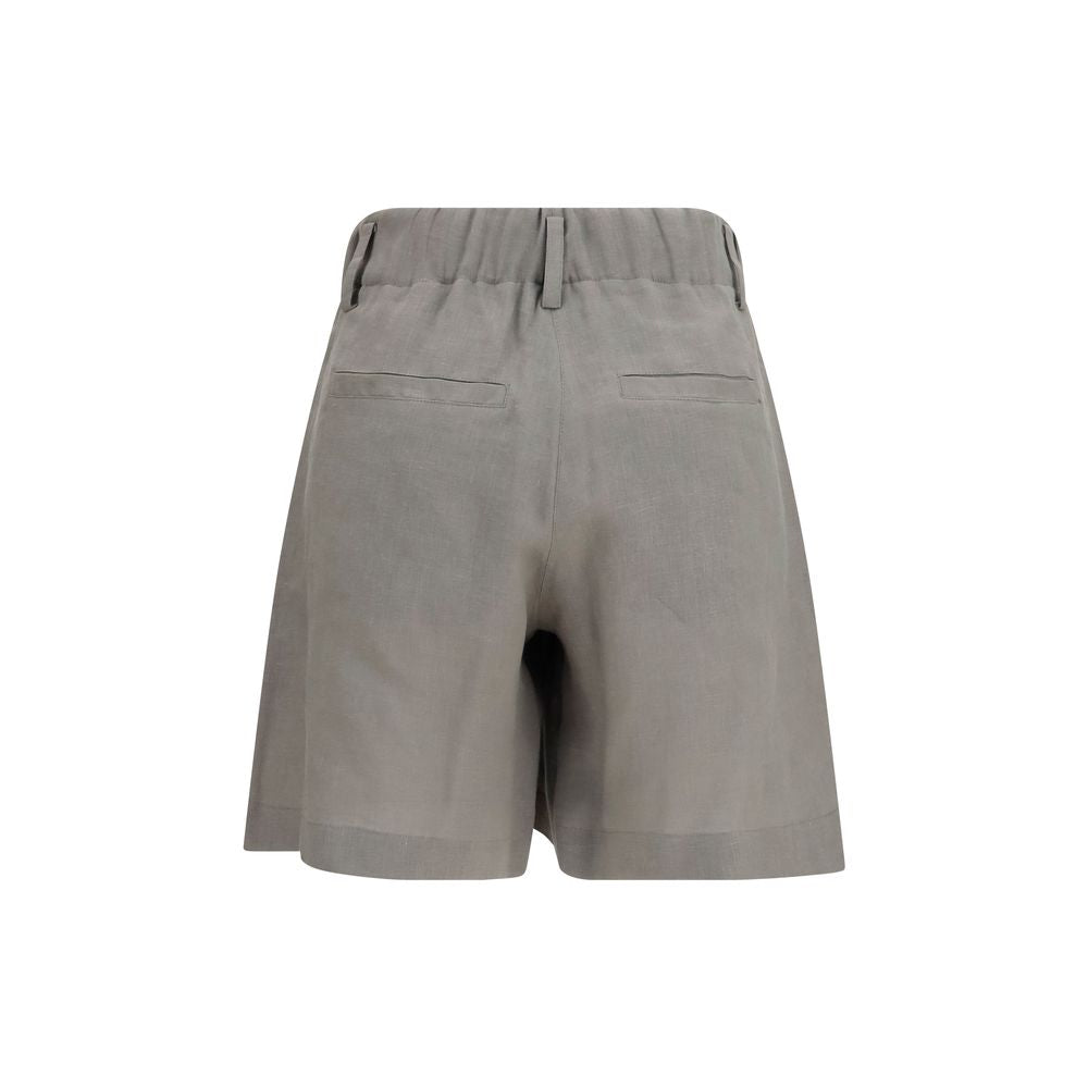 Brunello Cucinelli Zweifarbige Leinen-Bermudashorts