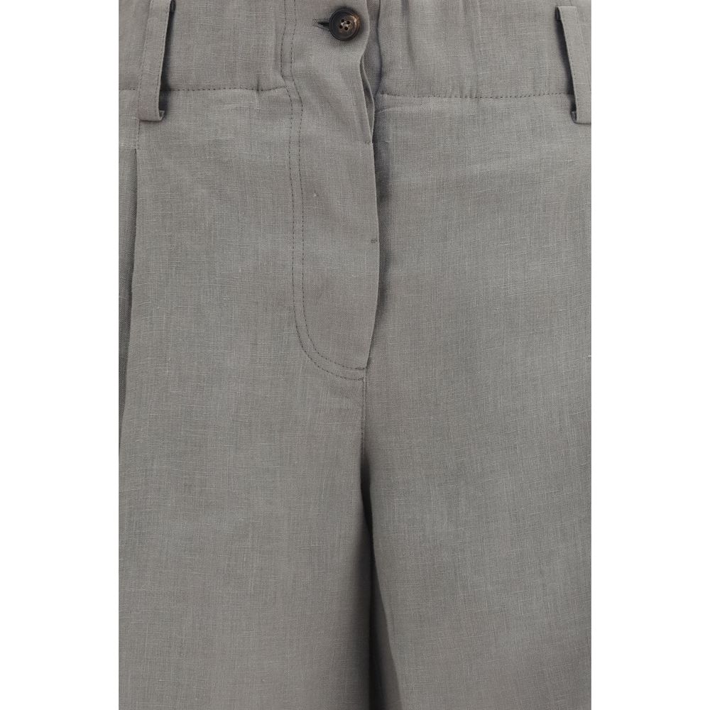 Brunello Cucinelli Zweifarbige Leinen-Bermudashorts