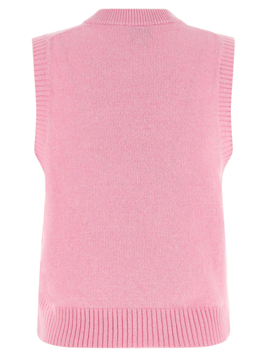 Ganni Ärmelloser Pullover aus mehrfarbiger Wolle