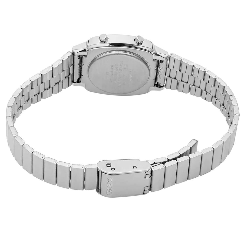 Casio Digitale Armbanduhr aus silbernem Edelstahl