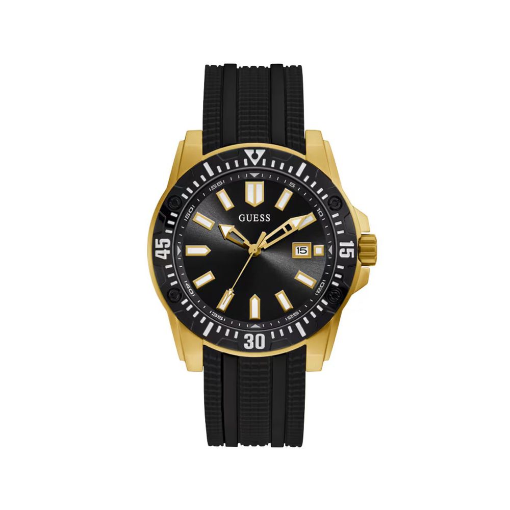 Guess Schwarze synthetische Kleid-Uhr