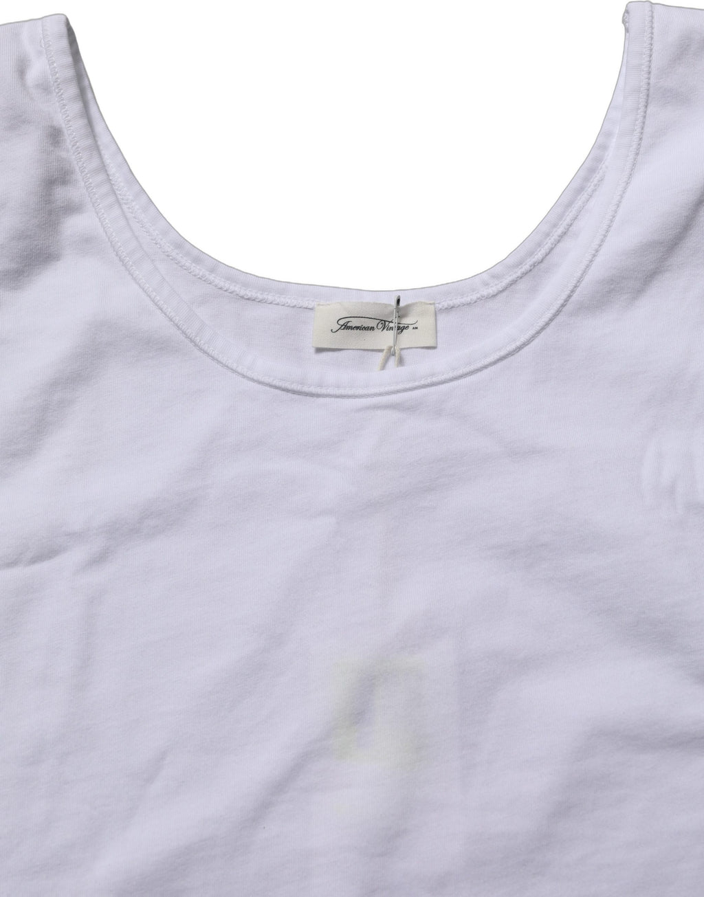American Vintage Weißes ärmelloses Baumwoll-Rundhals-Tanktop