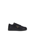 Prada Schwarze Bos Taurus Kalbsleder Low-Top-Sneaker