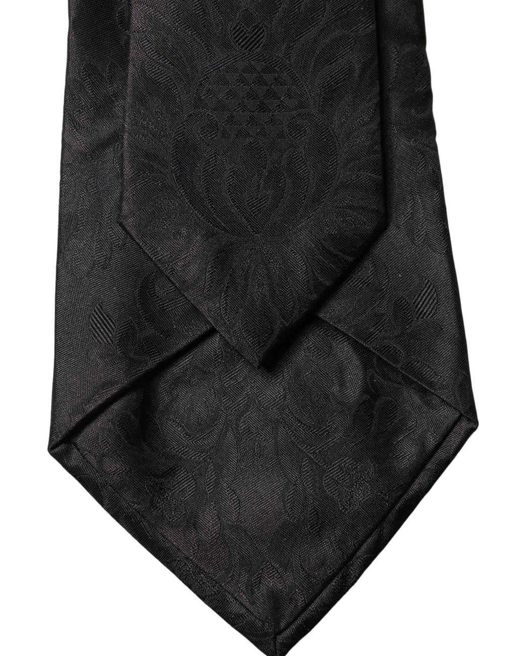 Dolce & Gabbana Schwarze Paisleymuster Seiden-Krawatte für Damen, verstellbar