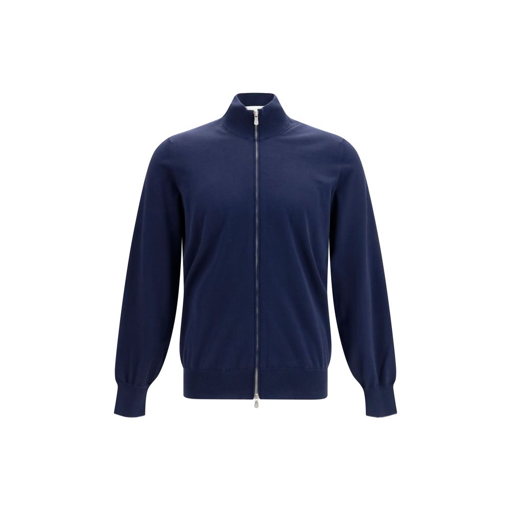 Brunello Cucinelli Blauer Baumwollcardigan