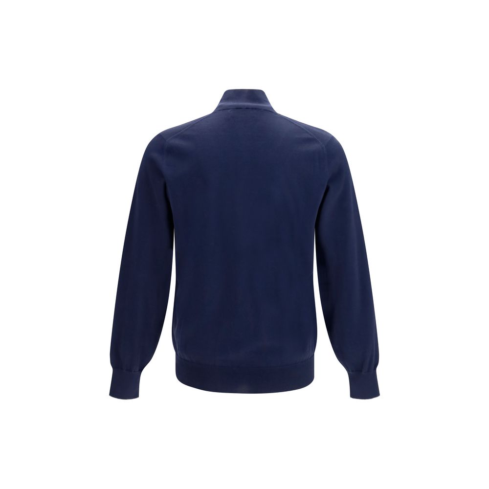 Brunello Cucinelli Blauer Baumwollcardigan