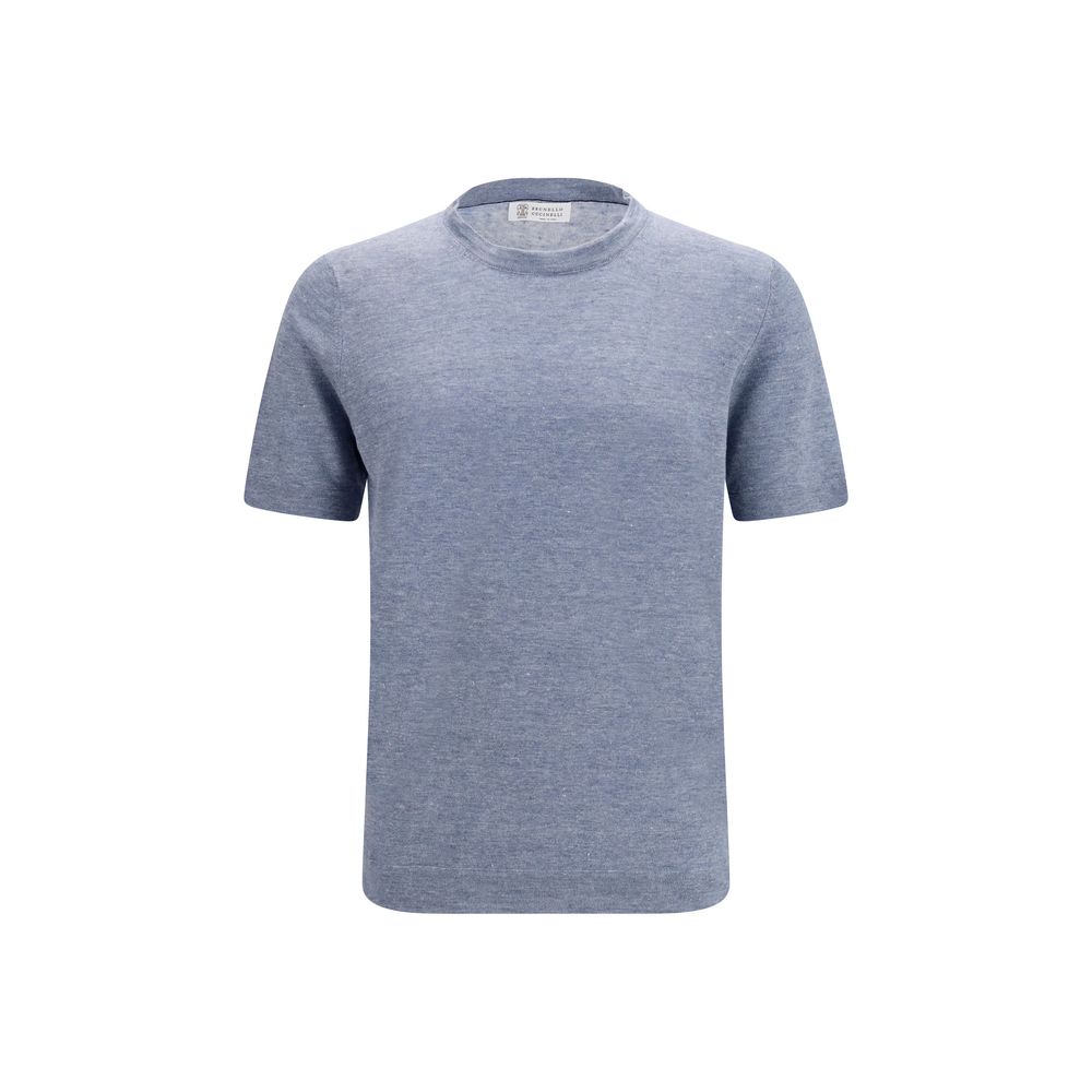 Brunello Cucinelli Blaues Leinen-Sweatshirt