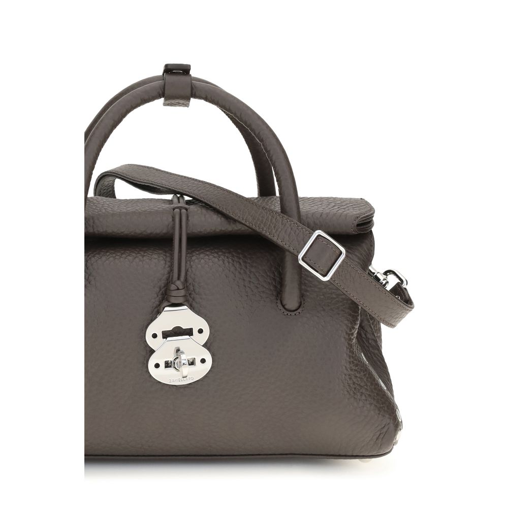 Zanellato Braune Kalbsleder Bos Taurus Schultertasche