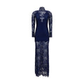 Rabanne Langes blaues Kleid aus Polyamid
