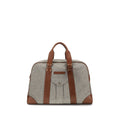Brunello Cucinelli Beige Woll-Oves Aries Reisetasche