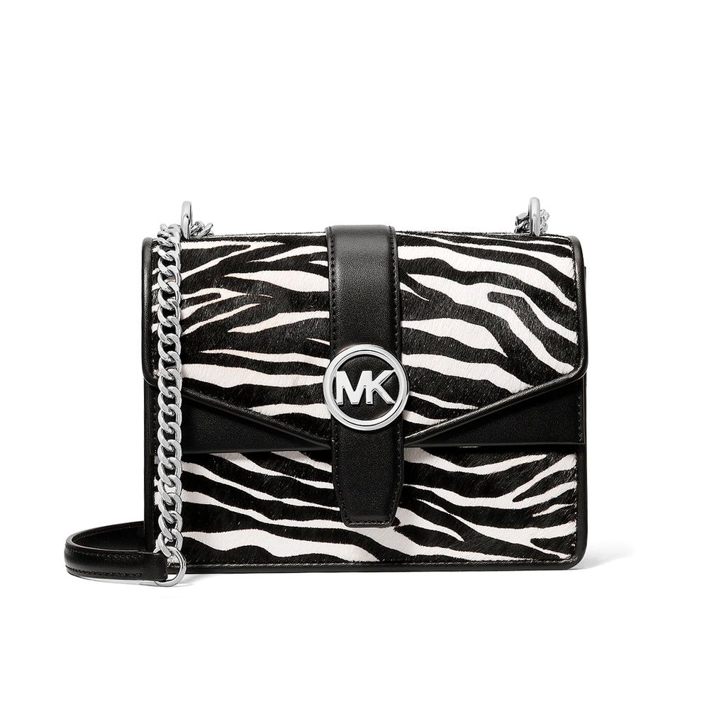 Michael Kors Schwarze Leder Umhängetasche