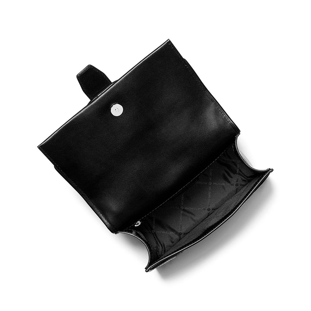 Michael Kors Schwarze Leder Umhängetasche