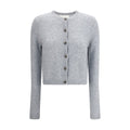 Lisa Yang Grauer Kaschmir-Strickjacke