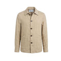 Malo Beige Leinen Herrenjacke