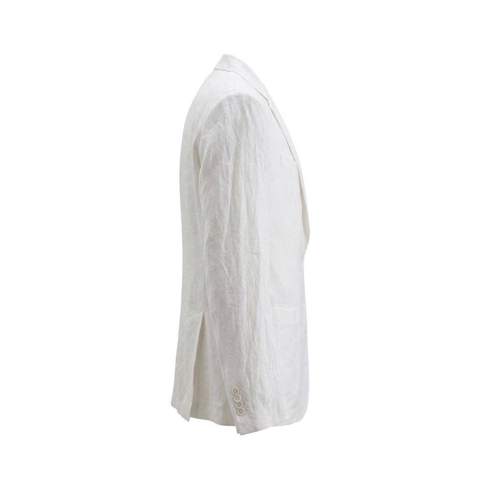 Malo Weiße Leinenjacke für Herren