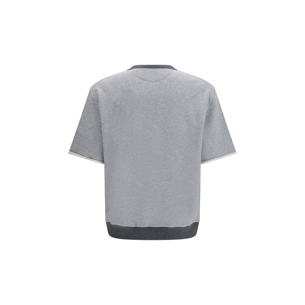 Brunello Cucinelli Grauer Baumwollpullover