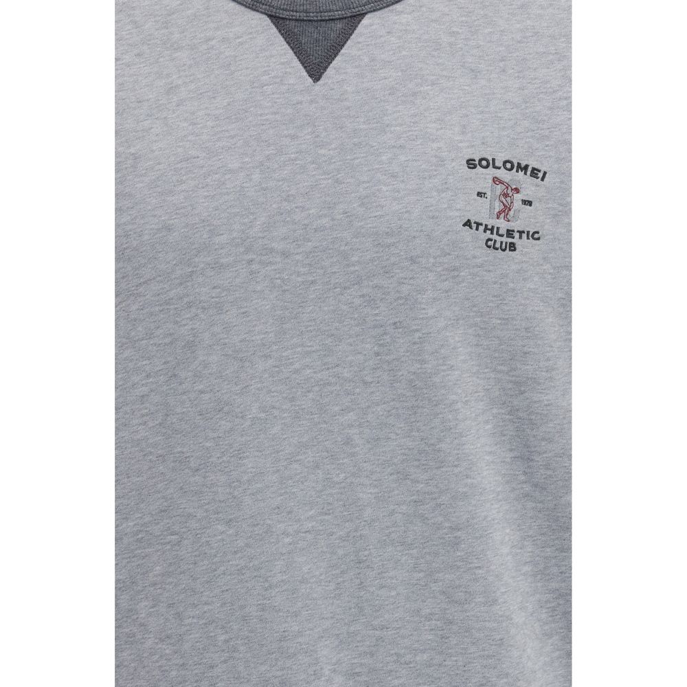 Brunello Cucinelli Grauer Baumwollpullover