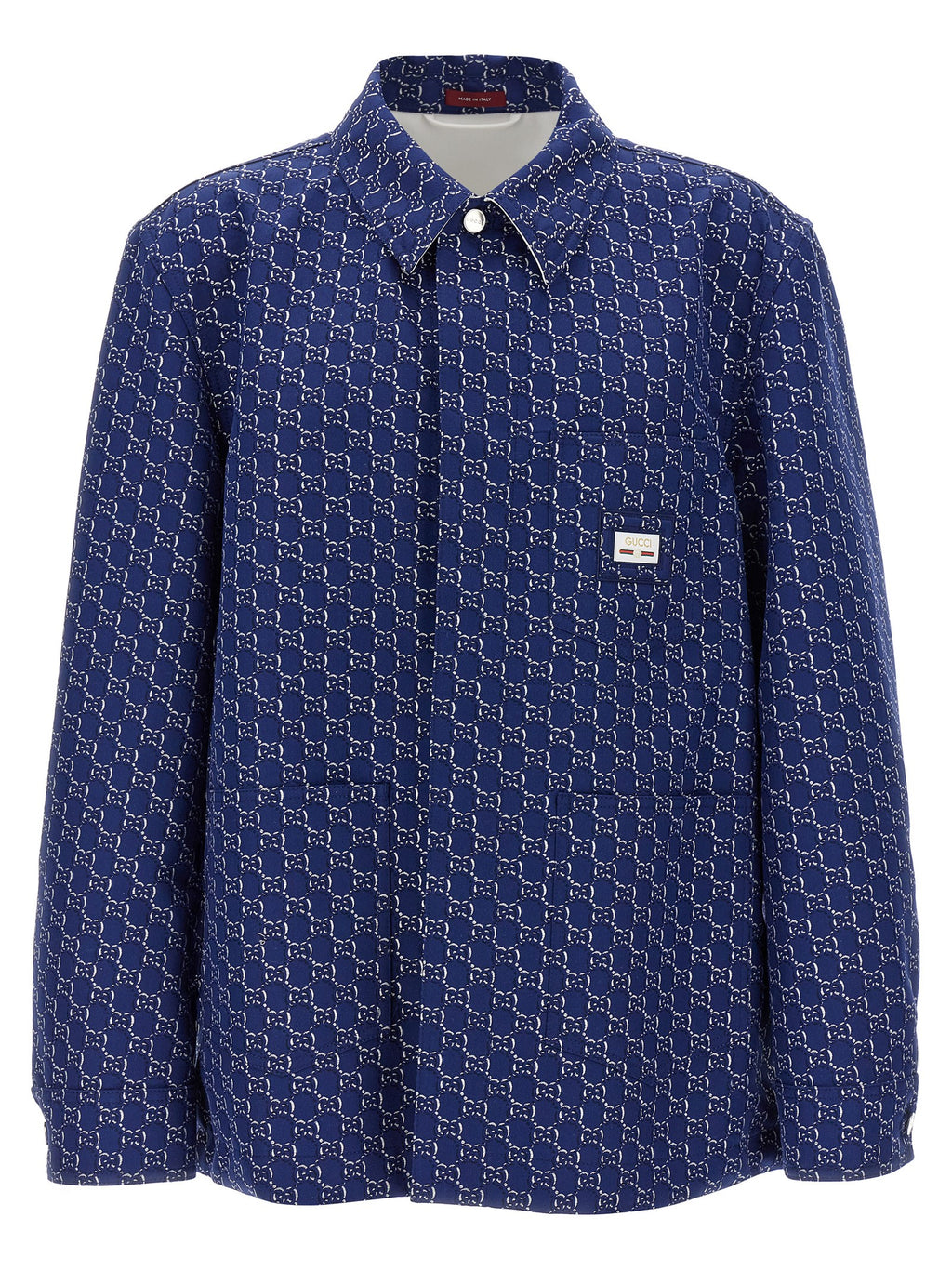 Gucci Blaue Bikerjacke aus Baumwolle
