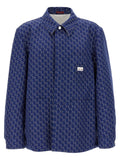 Gucci Blaue Bikerjacke aus Baumwolle