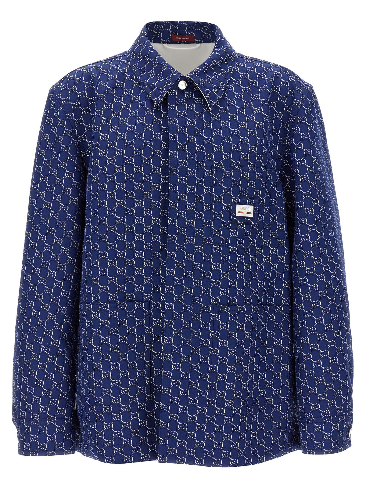 Gucci Blaue Bikerjacke aus Baumwolle