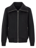 Rick Owens Schwarzer Bomber aus reiner Schurwolle