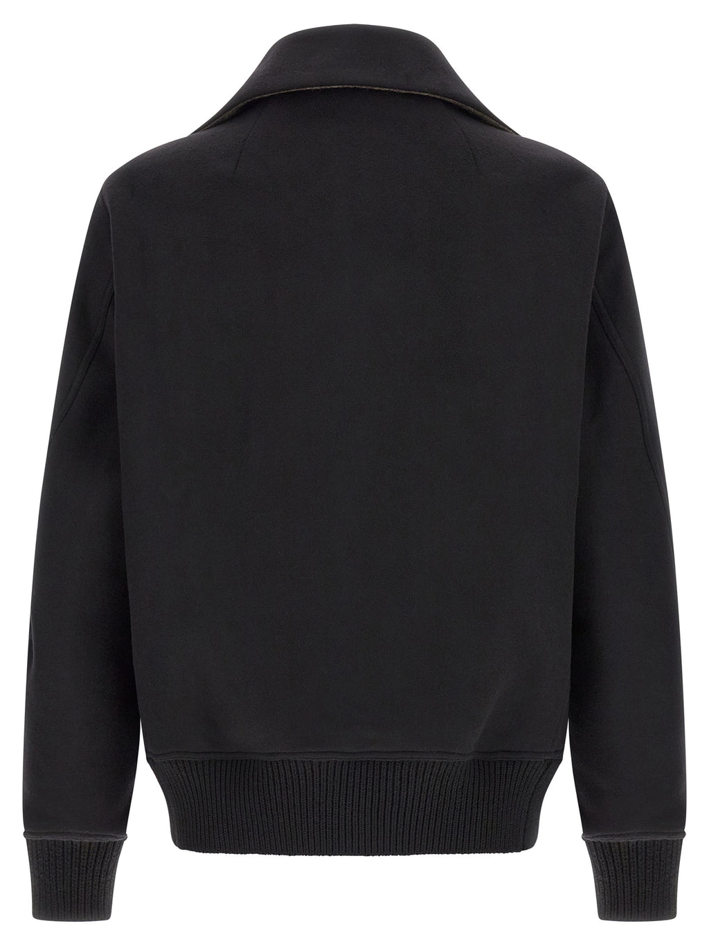 Rick Owens Schwarzer Bomber aus reiner Schurwolle