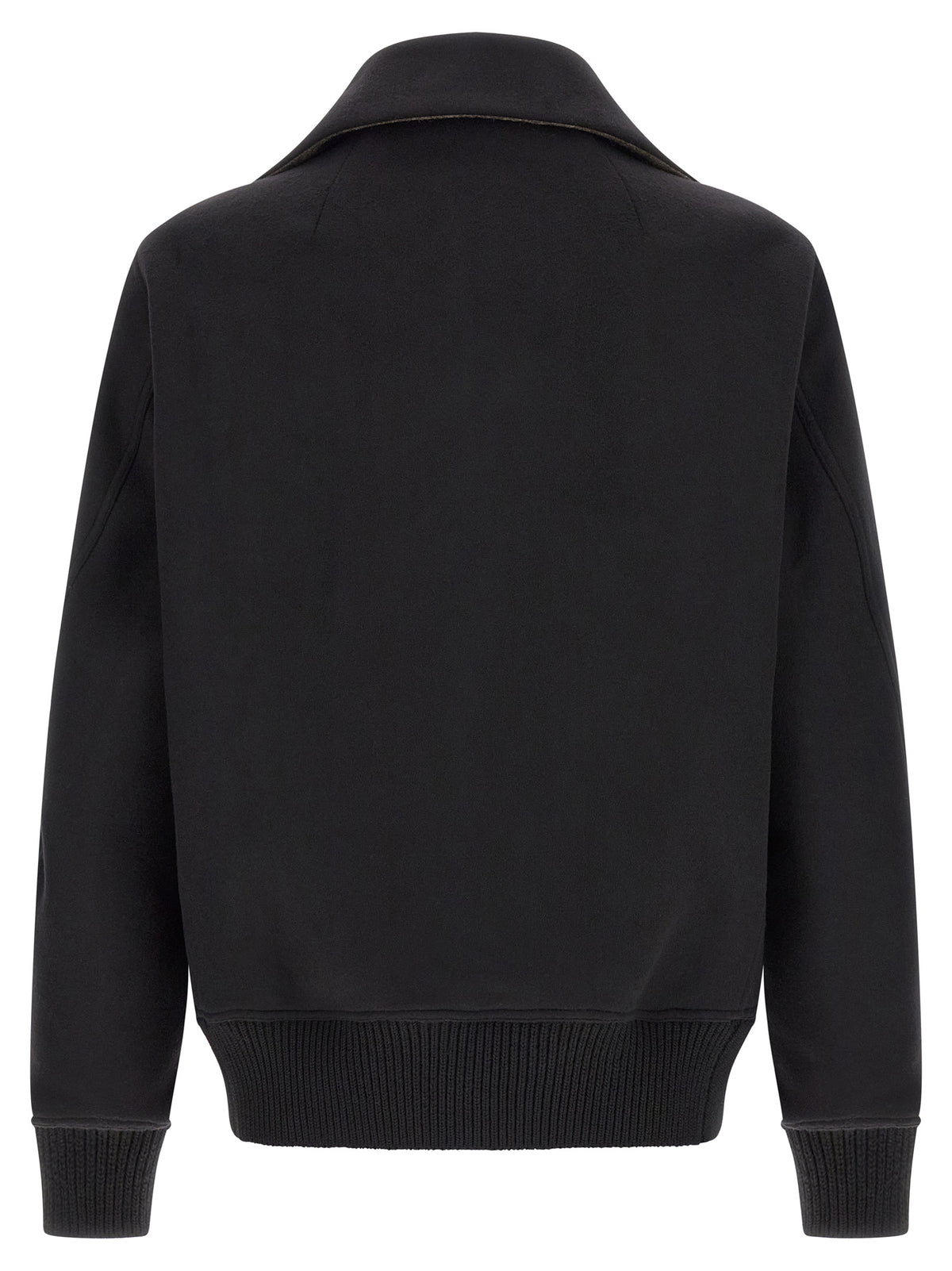 Rick Owens Schwarzer Bomber aus reiner Schurwolle