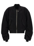 Rick Owens Schwarzer Bomber aus reiner Schurwolle