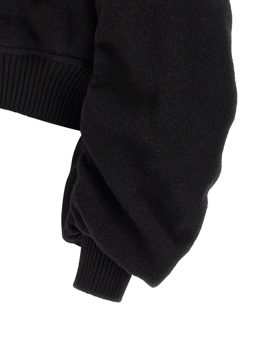 Rick Owens Schwarzer Bomber aus reiner Schurwolle
