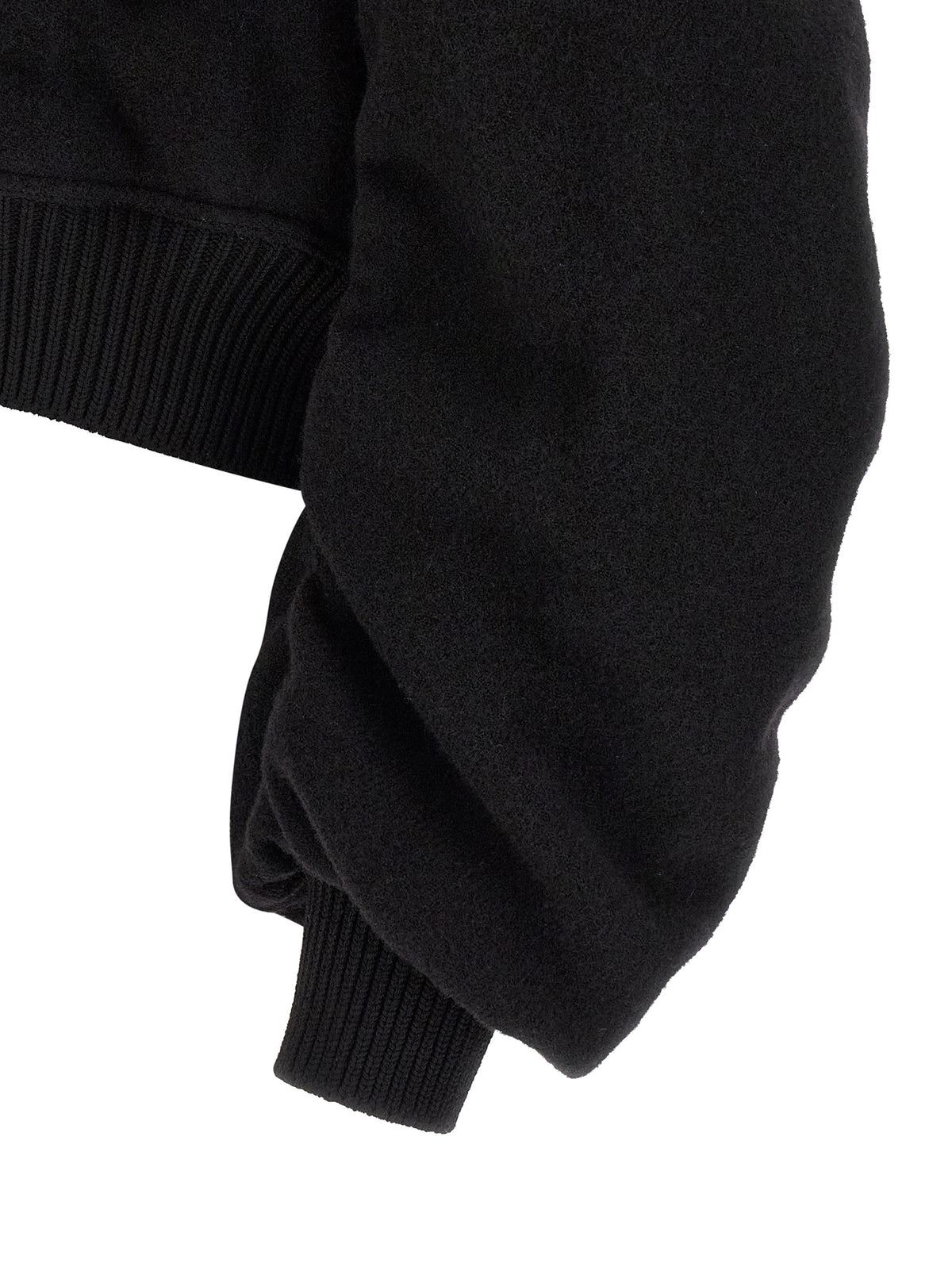 Rick Owens Schwarzer Bomber aus reiner Schurwolle