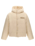 Jacquemus Weiße Polyamid-Jacke in voller Länge