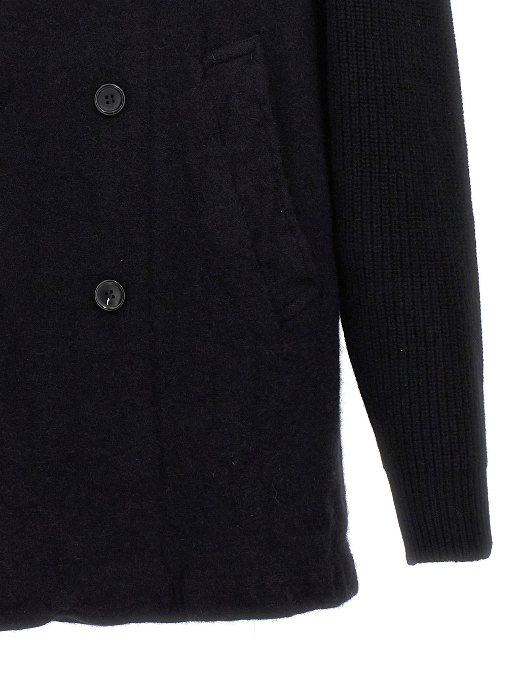 Comme Des Garçons Blauer Wollmantel