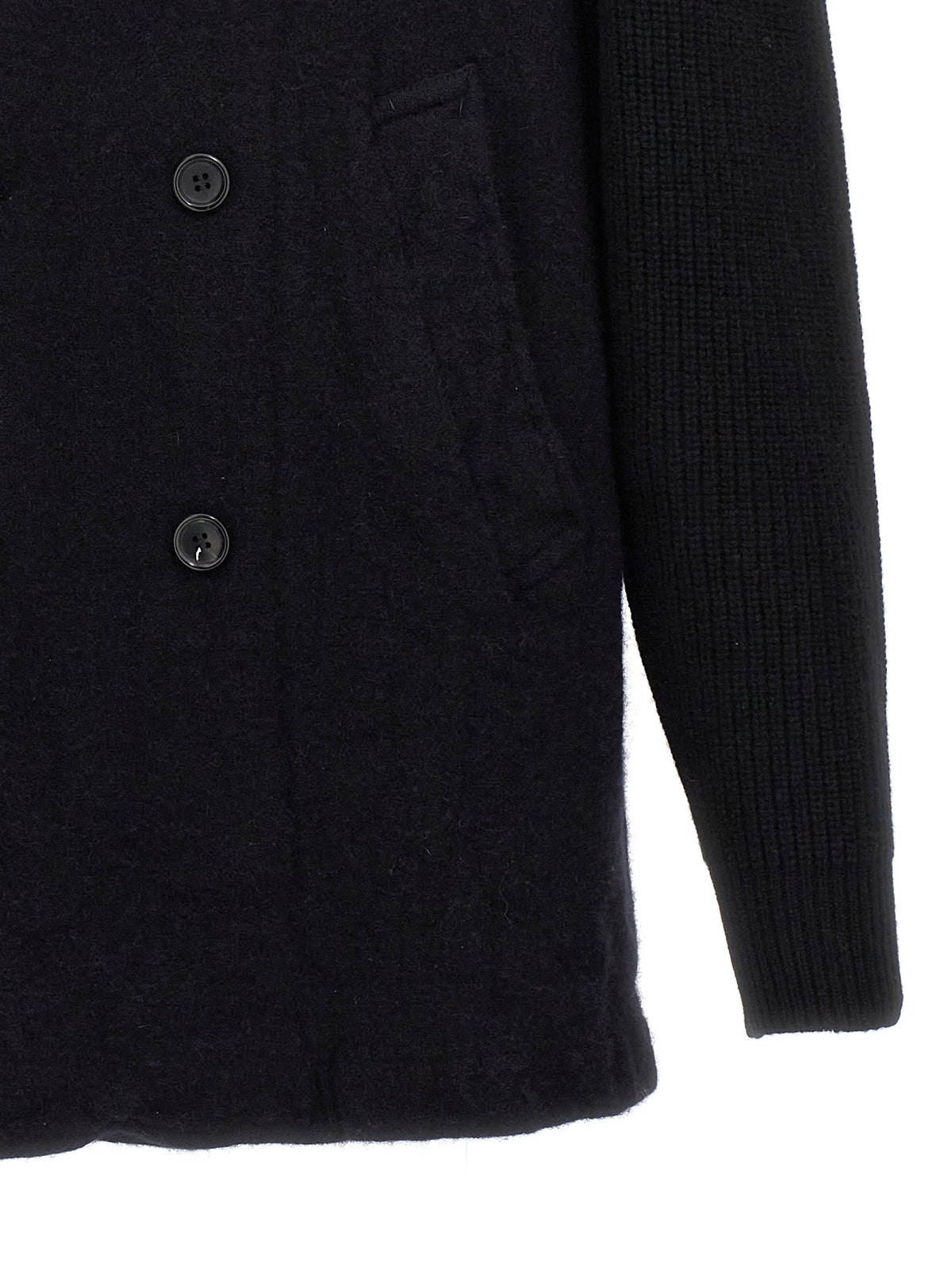 Comme Des Garçons Blauer Wollmantel