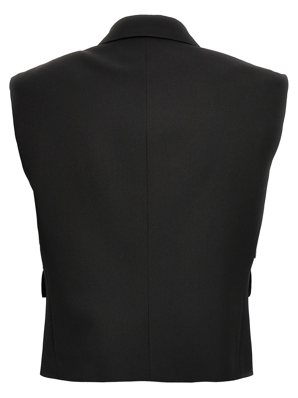 Dolce & Gabbana Schwarze ärmellose Seidenjacke