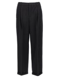 Saint Laurent Schwarze Wollhose