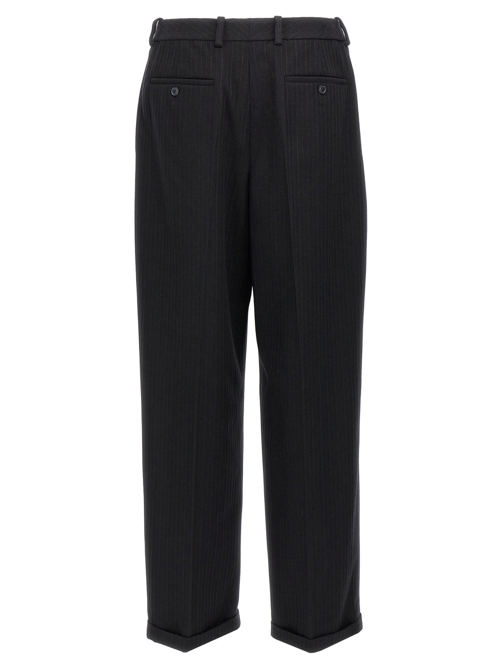 Saint Laurent Schwarze Wollhose