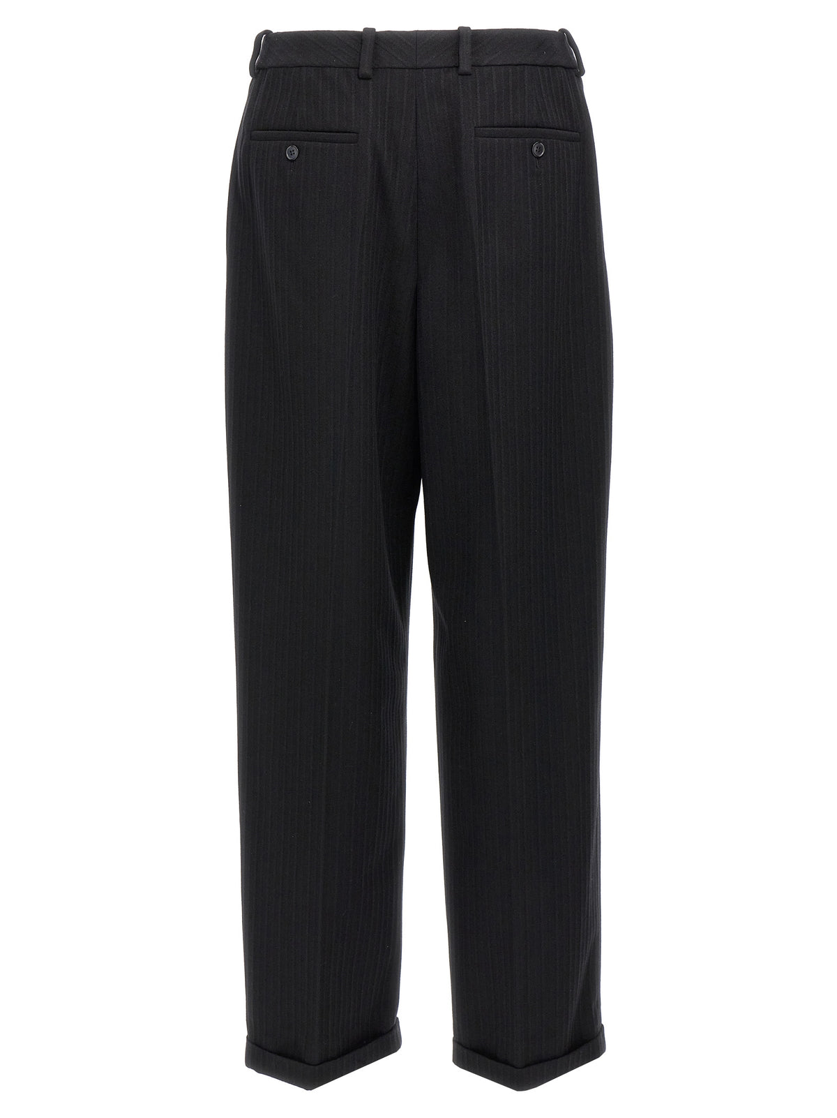 Saint Laurent Schwarze Wollhose