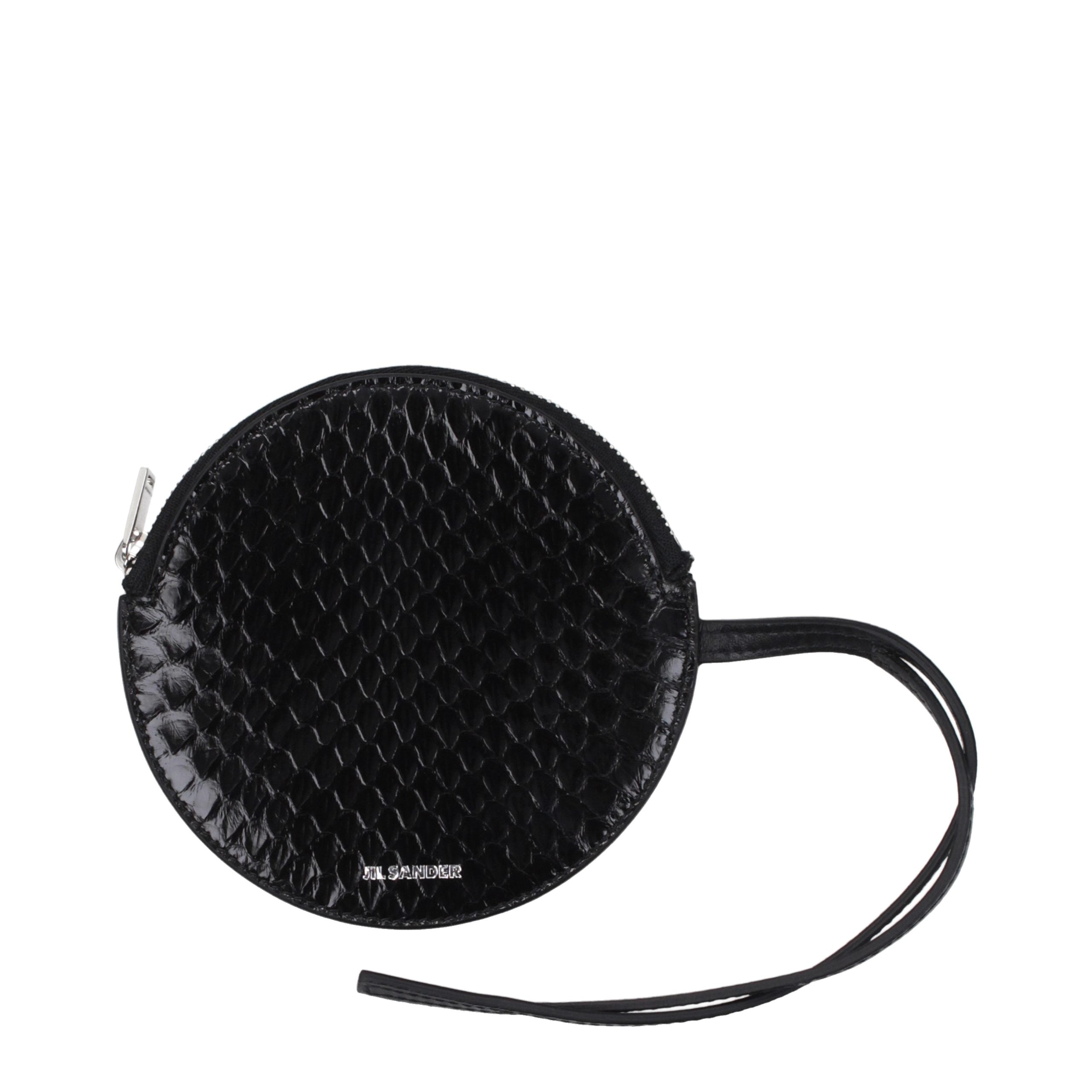 Jil Sander Schwarzes Skin Portemonnaie