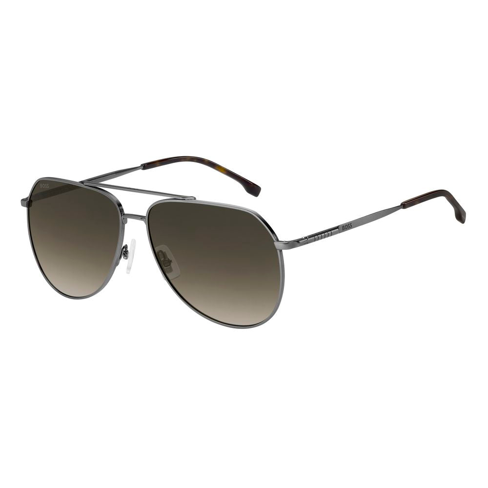Hugo Boss Graue Sonnenbrille aus Metall