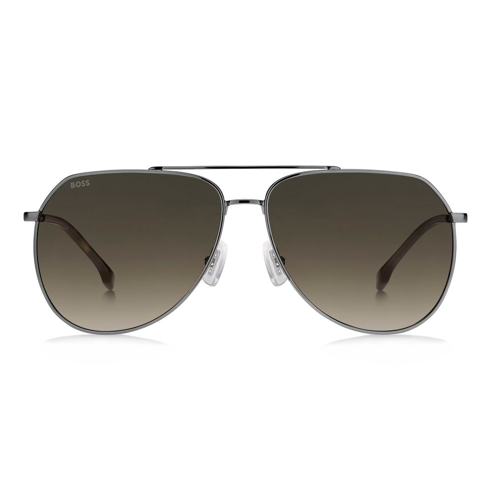 Hugo Boss Graue Sonnenbrille aus Metall