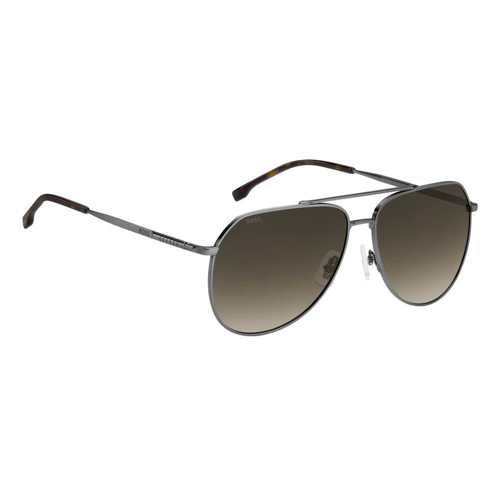 Hugo Boss Graue Sonnenbrille aus Metall